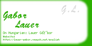 gabor lauer business card